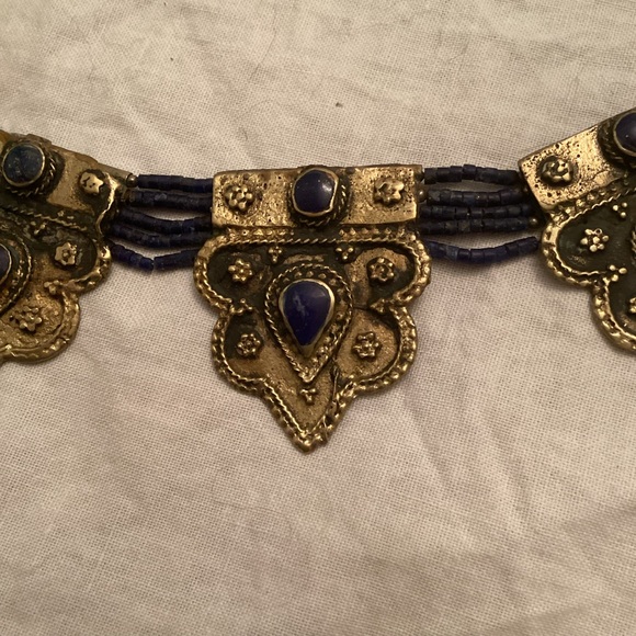 Vintage Middle Eastern Style Tiered Statement Necklace - Picture 2 of 7